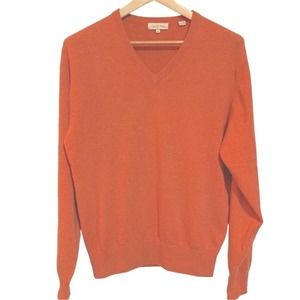 Peter Millar 100% Cashmere Heathered Orange Sweater-Size Men’s Medium